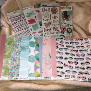 Scrapbook paper and stickers